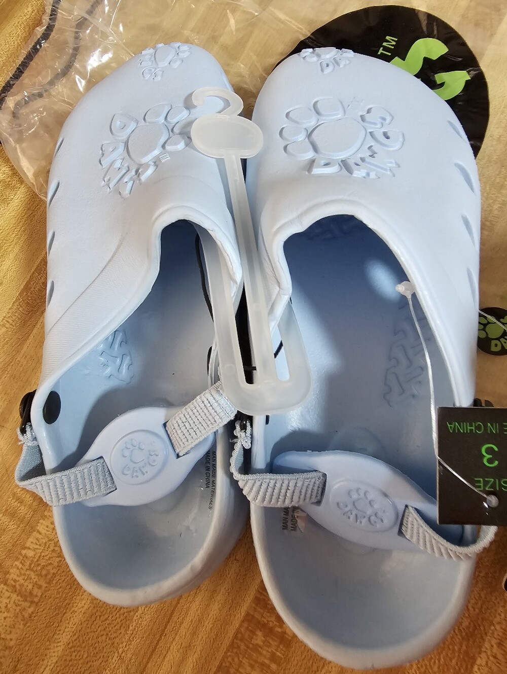 DAWGS Clogs Kids Size 3 Light Blue Slip On Sandals Shoes Footwear New In Bag
